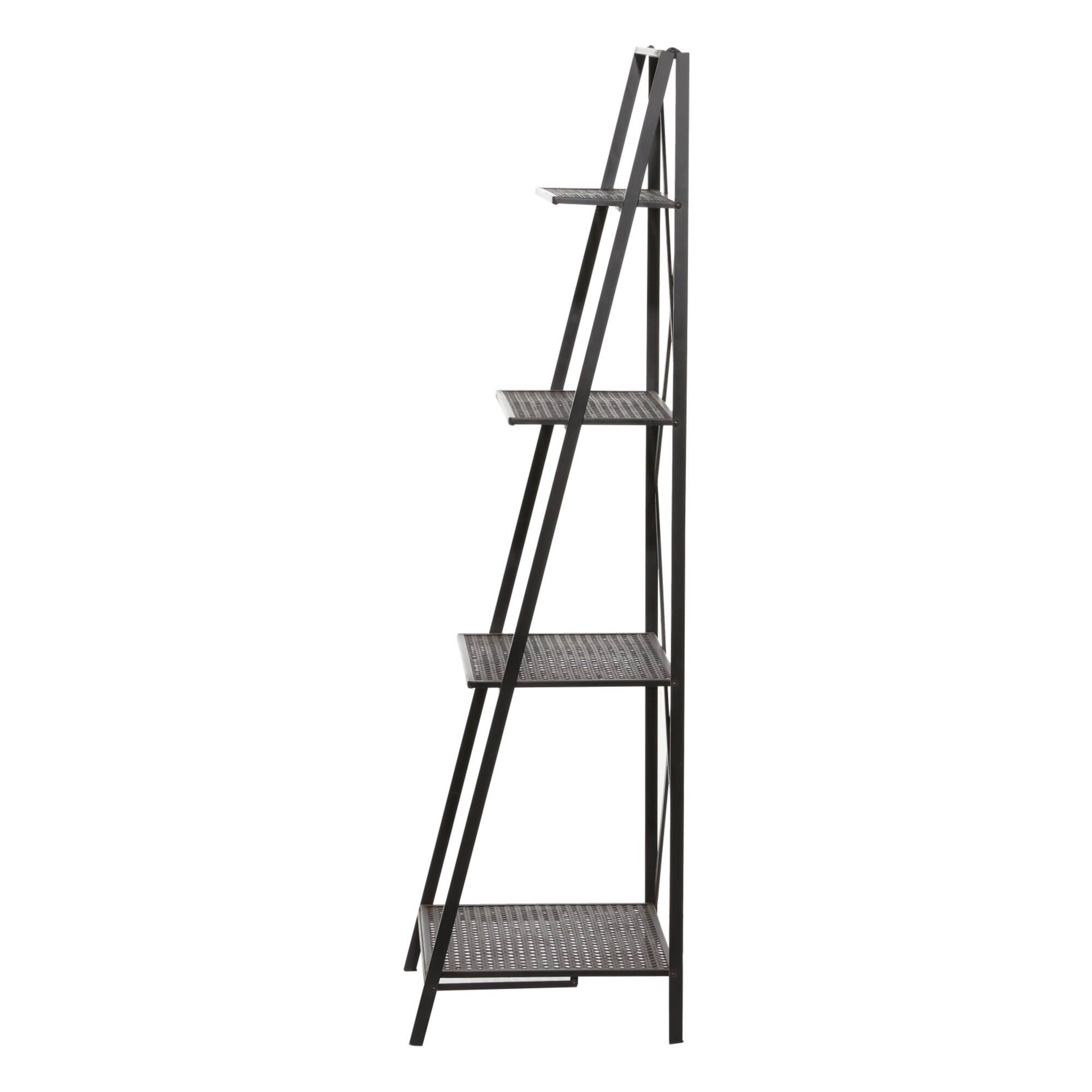 4.75ft. Black Metal Industrial Shelves